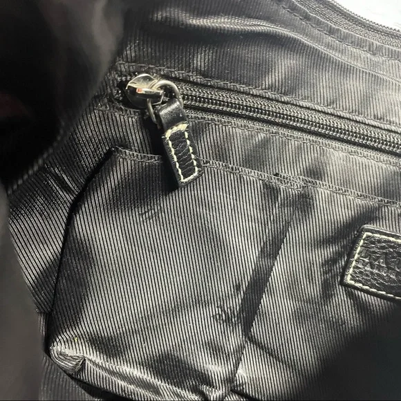 *LAUREN RALPH LAUREN* NWOT Black Leather Braided Handle Handbag - Picture 6 of 11